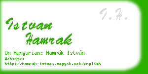istvan hamrak business card