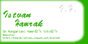 istvan hamrak business card